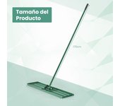 Costway Rastrillo Nivelador de Césped Herramienta de Césped Resistente con Mango Ergonómico para Suelo para Jardín Patio Granja 91 x 25 cm Verde
