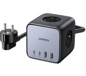 Estación de carga Ugreen Nexode DigiNest 65W GaN 7 en 1 3xCA 2xUSB C 2xUSB A cable 1.8M