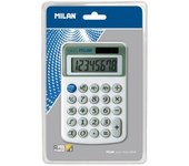 Calculadora Milan 40918BL 8 dígitos batería solar 3 teclas memoria blanco sobremesa