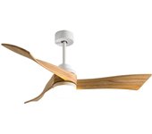 Create Wind Curve Ventilador de Techo Silencioso 132cm Diámetro 40W Con Luz Sin Wi-Fi Blanco/Madera