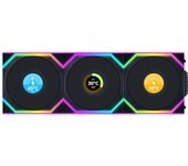 Lian-Li UNI FAN SL WIRELESS LCD 120 ARGB 3x Ventiladores Aspas Invertidas con Pantalla 120mm Negros