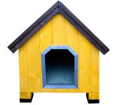 TK-Pet Alpine Caseta de Madera Amarilla para perros