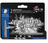 Staedtler Pigment Arts Intensiv Pen rotulador Negro 2 pieza(s)