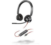 Plantronics, Blackwire 3320 USB-C, Poly, auricular con cable de dos oídos, estéreo, con micrófono de brazo, USB-C para conectarse a PC o Mac, funciona con Teams, Zoom
