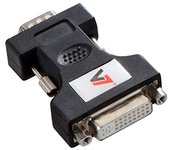 V7 Adattatore video nero da DVI-I femmina a VGA maschio