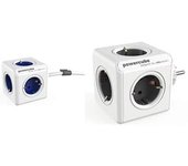 Allocacoc 1300BL/DEEXPC - Regleta de 5 tomas de corriente, cable de 1.5 metros y kit de soporte para fijar en mesa, Color Azul