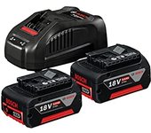 Bosch Professional 18V System GBA 18V + GAL 1880 CV - Set baterías de Litio + Cargador (2 baterías x 5.0 Ah, Cargador GAL)