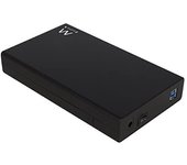 Ewent EW7056 caja para disco duro externo Caja de disco duro (HDD) Negro 3.5"