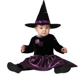 Atosa disfraz bruja bebé morado niña con sombrero 24 meses