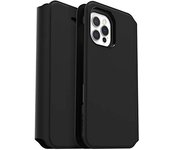 Otterbox Funda para iPhone 12 / iPhone 12 Pro Strada Via, resistente a golpes y caídas, fina, tacto suave,tapa folio con slot para tarjetas, Testada 2x con los estándares Militares anticaídas, Negro