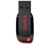 SanDisk Cruzer Blade unidad flash USB 128 GB USB tipo A 2.0 Negro, Rojo