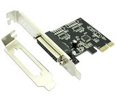 Approx APPPCIE1P - Tarjeta PCI-E de un Puerto Paralelo, Color Plateado y Verde