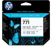 HP 771 CE020A Negro Fotográfico/Gris Claro, Cabezal de Impresión Original para DesignJet, de 775 ml, para Impresoras HP DesignJet Z6200 Photo Series