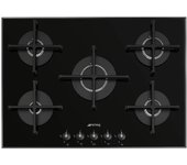 Placa Gas - Smeg PV175B3 , Cinco Fuegos, 72 cm, Negro
