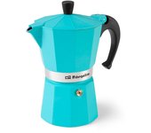 Cafetera Italiana - Orbegozo KFV645, 6 Tazas, Menta