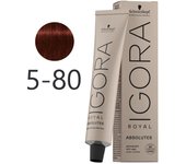 Schwarzkopf - Tinte Igora Royal Absolutes 5-80 Castaño Claro Rojo Natural 60 ml 5451 5451 4045787278804 Royal Absolutes SCHWARZKOPF