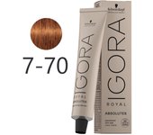 Schwarzkopf - Tinte Igora Royal Absolutes 7-70 Rubio Medio Cobrizo Natural 60 ml 5447 5447 4045787279429 Royal Absolutes SCHWARZKOPF