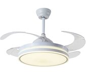 Bel Air Asgard Ventilador de Techo con Mando a Distancia 72W 108cm Aspas Retráctiles Blanco