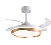 Ventilador de techo Bel Air Almati DC LED 72W 6 velocidades aspas retráctiles blanco o negro