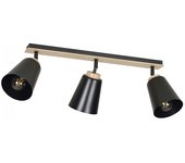 Regleta de techo tasla negro (3 luces)