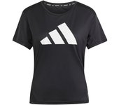 Camiseta de running adidas run it mujer negro