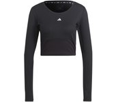 Camiseta de fitness adidas studio negro mujer