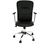 Silla de oficina Magalí (Negro, Reposabrazos)