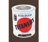 Titanlux Esmalte de color Eco (Tabaco, Satinado, 750 ml, Base de agua)