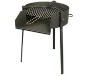 Barbacoa de carbón Dickson L (Diámetro de la superficie de la parrilla: 50 cm, Marrón/Metalizado)