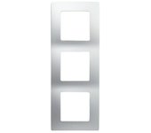 Legrand Niloé Monoblock Marco (Plateado, Diseño de los mecanismos: x 3, Plástico)