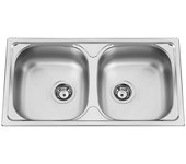 Rodi Fregadero encastrable Okio 2S (43,5 x 78 cm, Acero inoxidable)