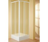 Mampara de ducha esquinera Eco (L x An x Al: 70 x 70 x 185 cm, 1,5 mm, Blanco)