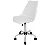 Silla de oficina Adriana (Blanco, Ruedas)
