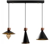 Regleta de techo momo mix negro/cobre (3 luces)