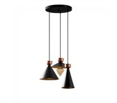Lámpara de techo momo mix negro/cobre (3 luces)