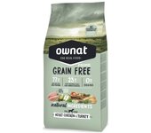 3 KG Ownat Adult Prime Grain Free Pollo y Pavo pienso para perros