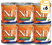 6x285Grs Pack Latas Farmina Nd Dog Pumpkin Comida Húmeda Para Perros Con Cordero 6x285grs