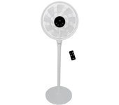 Ventilador de pie HTW VP-25YM 25W Motor DC 6 velocidades Pantalla Digital Blanco