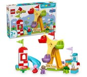 Lego Duplo Peppa Pig Feria con Noria de Juguete y 3 Figuras para Niños de 2+ Años