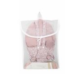 ARIAS - Portabebé Rosa para Muñecos de 40-45 cm, Estampado de Florecillas Blancas y Pompón Rosa para Bebé Reborn, Accesorio para Muñecas, Juguete para Niños y Niñas +3 años (ARI06320)