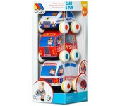 Coches de Tela de fricción Molto Cars&Fun. Juguete blandito Apto para bebés a Partir de 12 Meses, desarrolla la motricidad Fina. Desmontable para Lavar.