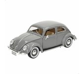 Burago Maqueta coche Volkswagen Käfer Beetle 1955, Escala 1:18, Carrocería en rojo con detalles en cromo, Fabricado en die-cast metal, Puertas y capó de apertura manual, Interior detallado (78099)