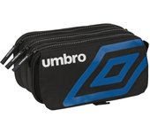 Safta M710, Umbro Flash-Portatodo Triple Big, Infantil, Estuche Niño, Ideal 5 a 14 Años, Cómodo y Versátil, Calidad y Resistencia, 21.5x8x10 cm, Color Negro Unisex niños, Estándar