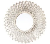 Espejo de pared dkd home decor cristal blanco madera mdf decapé (90 x 2,5 x 90 cm)