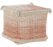Cojín dkd home decor de suelo naranja 40 x 40 x 40 cm flecos urbano