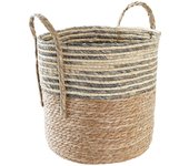 Cesta dkd home decor fibra (33 x 33 x 35 cm) (2 unidades)