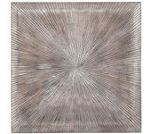 Decoración de pared dkd home decor 3d 121,5 x 2,5 x 122 cm plateado moderno