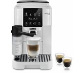 De'Longhi Magnifica Start ECAM220.61.W, Máquina de Café Totalmente Automática de Grano, 4 Recetas con un Solo Toque, Espumador de Leche Automático Latte Crema, Panel de Control Suave al Tacto, Blanco