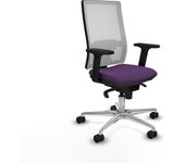 Horna sincro malla blanca bali morado brazos 2D base aluminio ruedas 65mm nailon