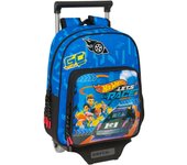 Safta HOT WHEELS LET'S RACE - Mochila Infantil con Carro 705, Ideal para Niños de Diferentes Edades, Cómoda y Versátil, Calidad y Resistencia, 27x10x33 cm